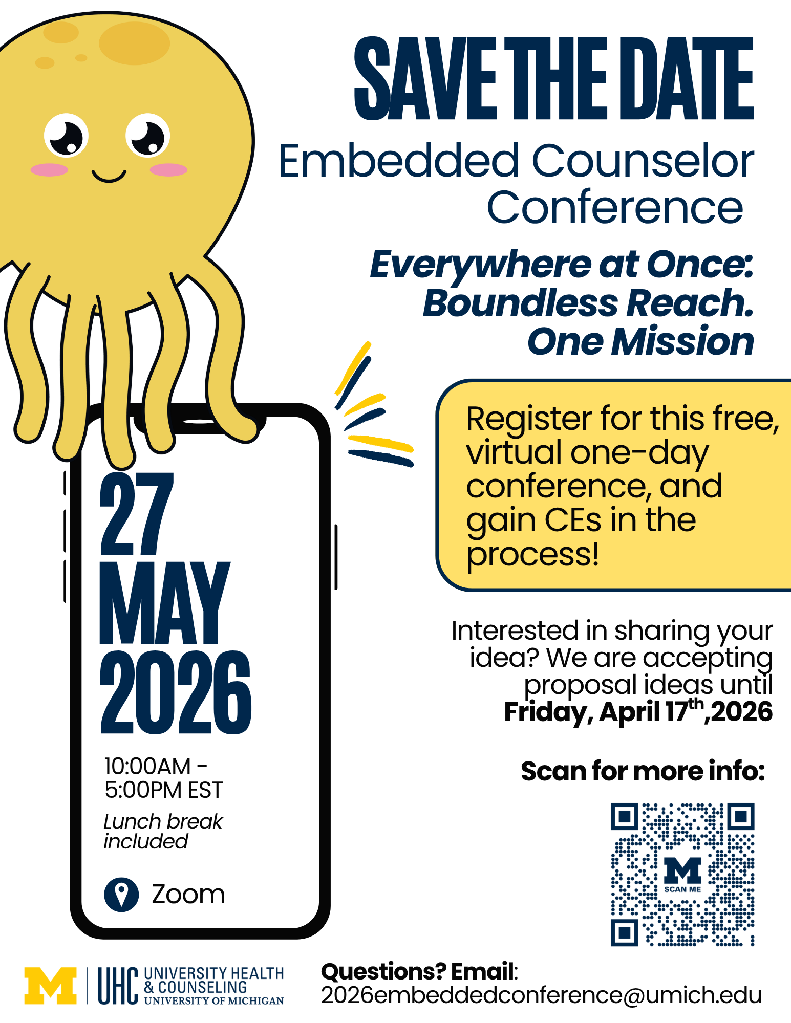 SAVE THE DATE for the Embedded Counselor Conference