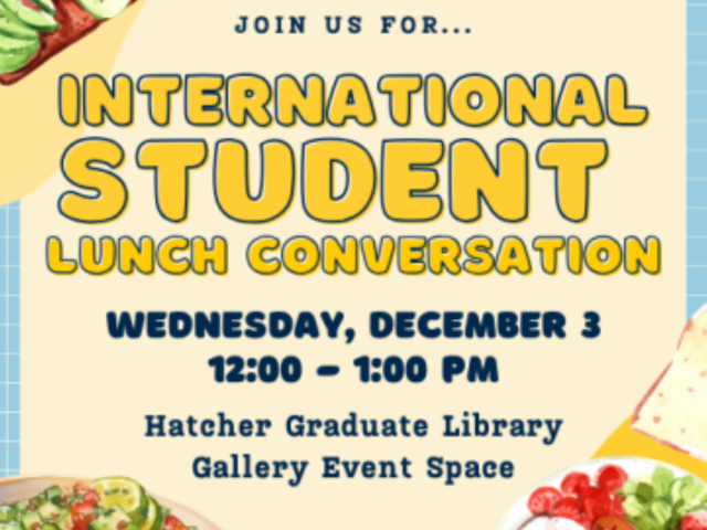International Student Lunch Conversation flyer